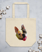 Eco Pop Art Bulldog Tote Bag-Animal Teeze