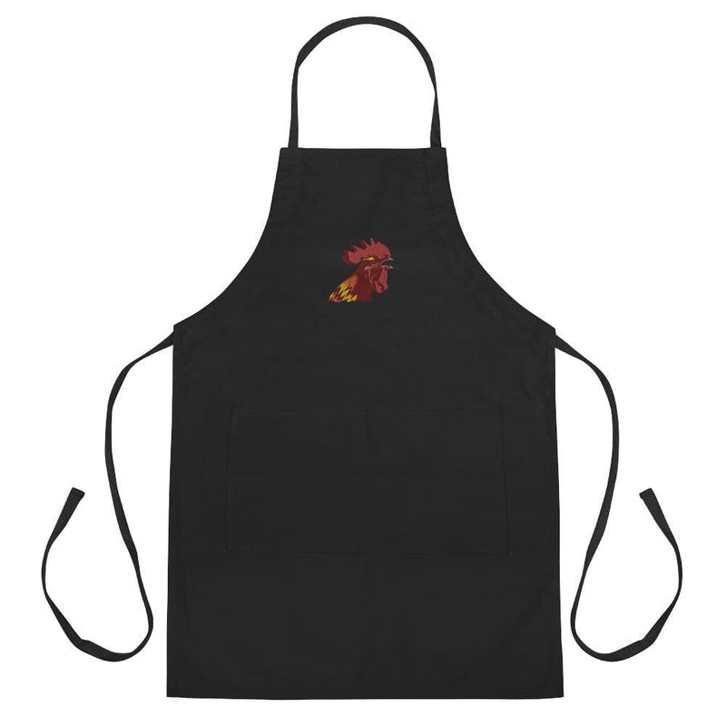 Rooster Head Embroidered Apron