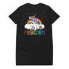 Womens Pugicorn Organic Cotton T-Shirt Dress