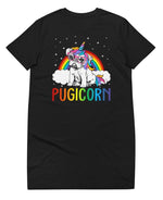 Womens Pugicorn Organic Cotton T-Shirt Dress