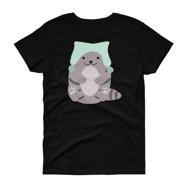 Roly Poly Kitty Womens Loose Crew Neck Shirt