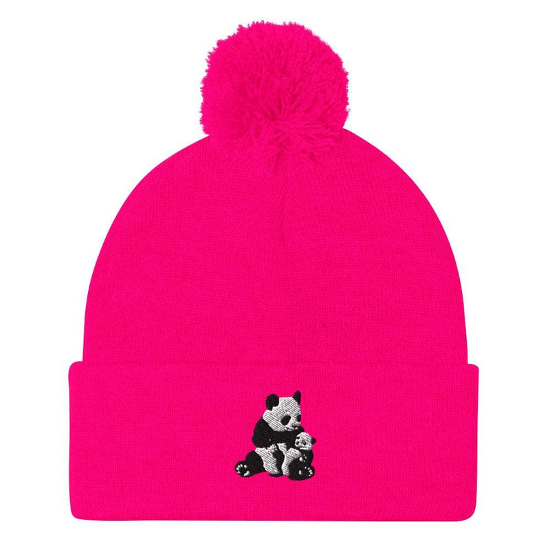 Pom-Pom Panda Mom Beanie-Animal Teeze